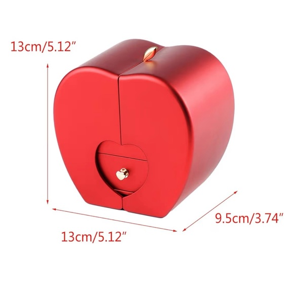 ✅Chic Red Jewelry Box - Picture 5 of 12